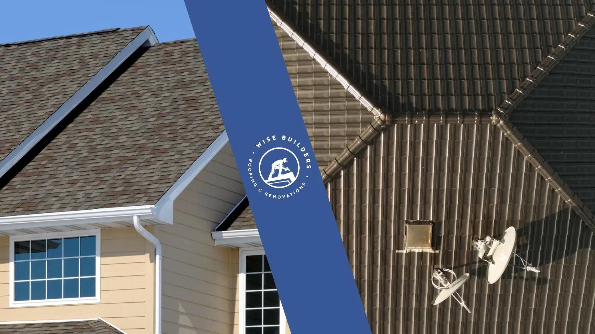 a gable roof and hip roof