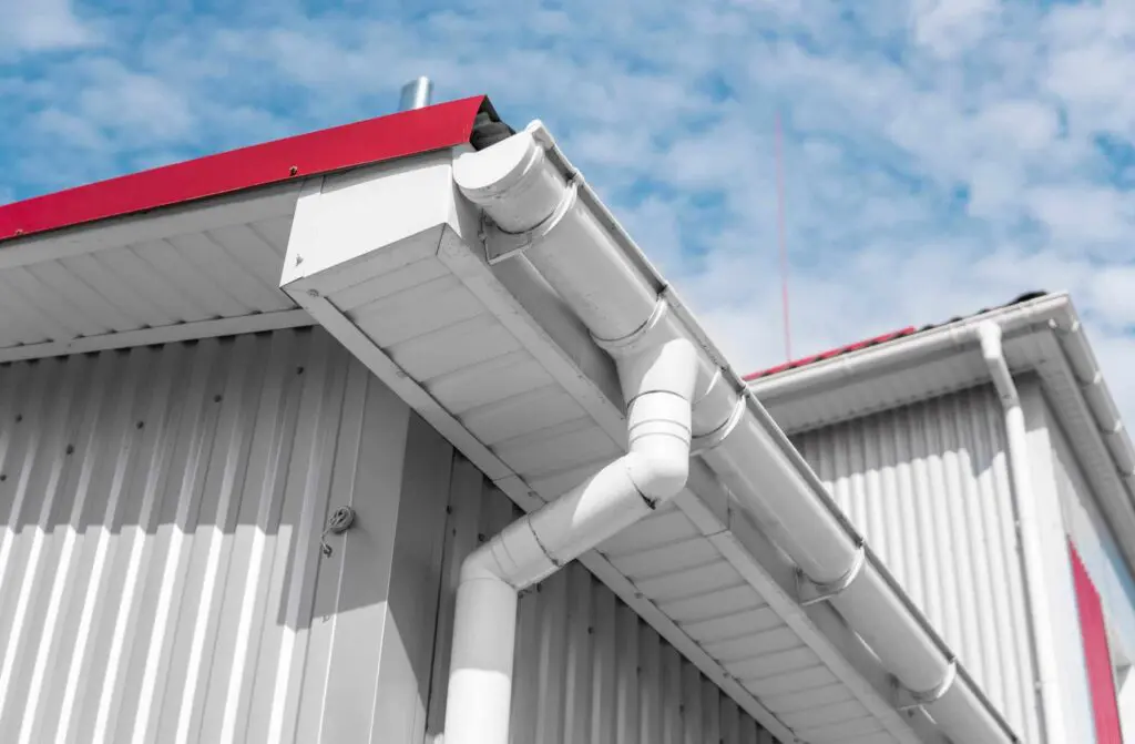 downspouts on the home's exterior