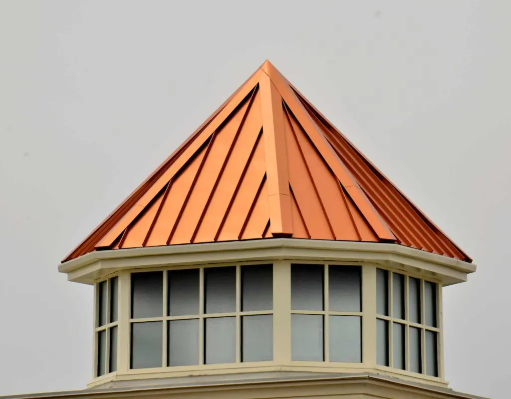 a copper roof