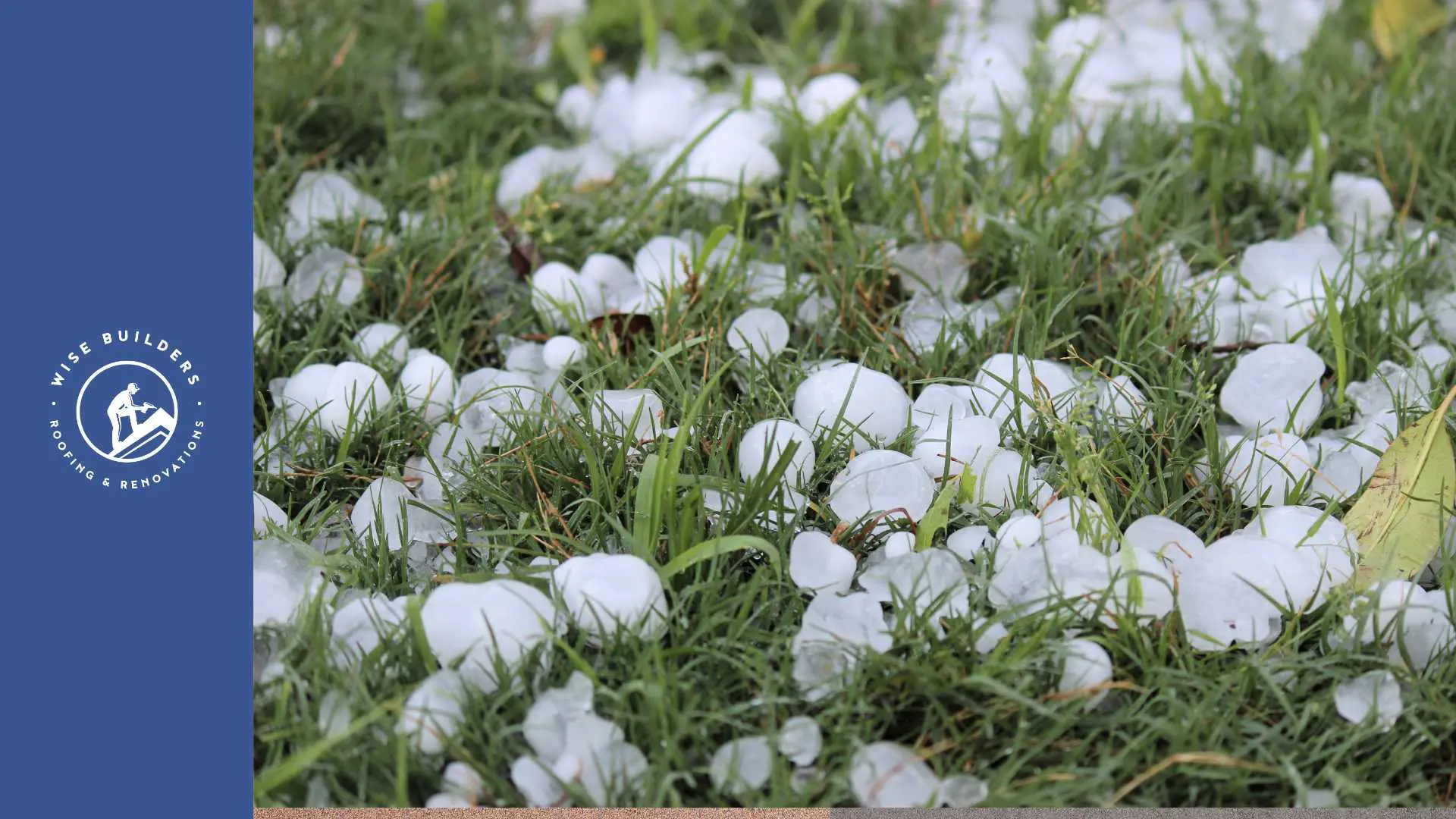 hail from a hail storm on the ground