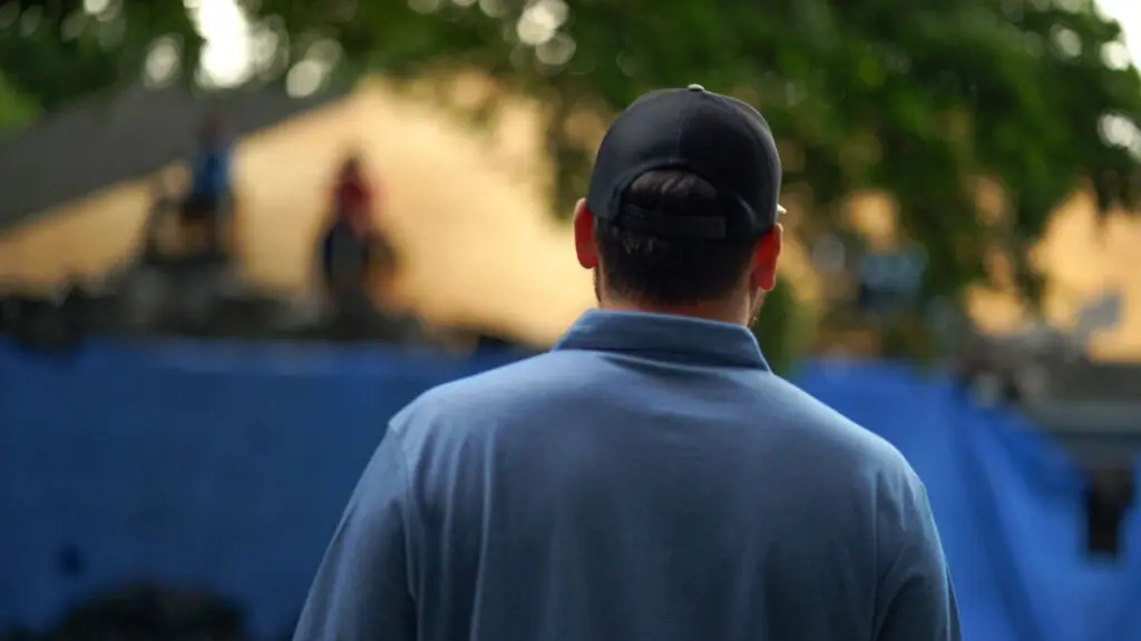 a roofer managing a new roof install