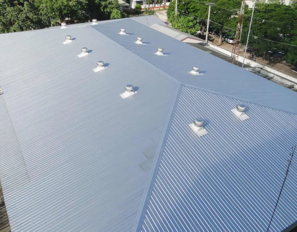 a commercial metal roofing project