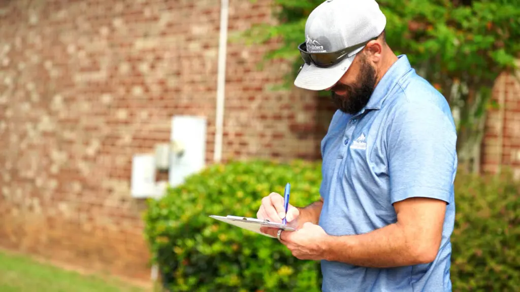 a project manager preparing to inspect damaged siding