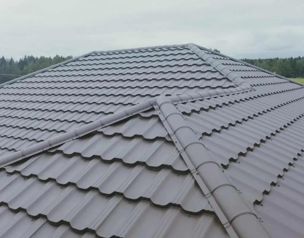 a residential roofing metal roof job