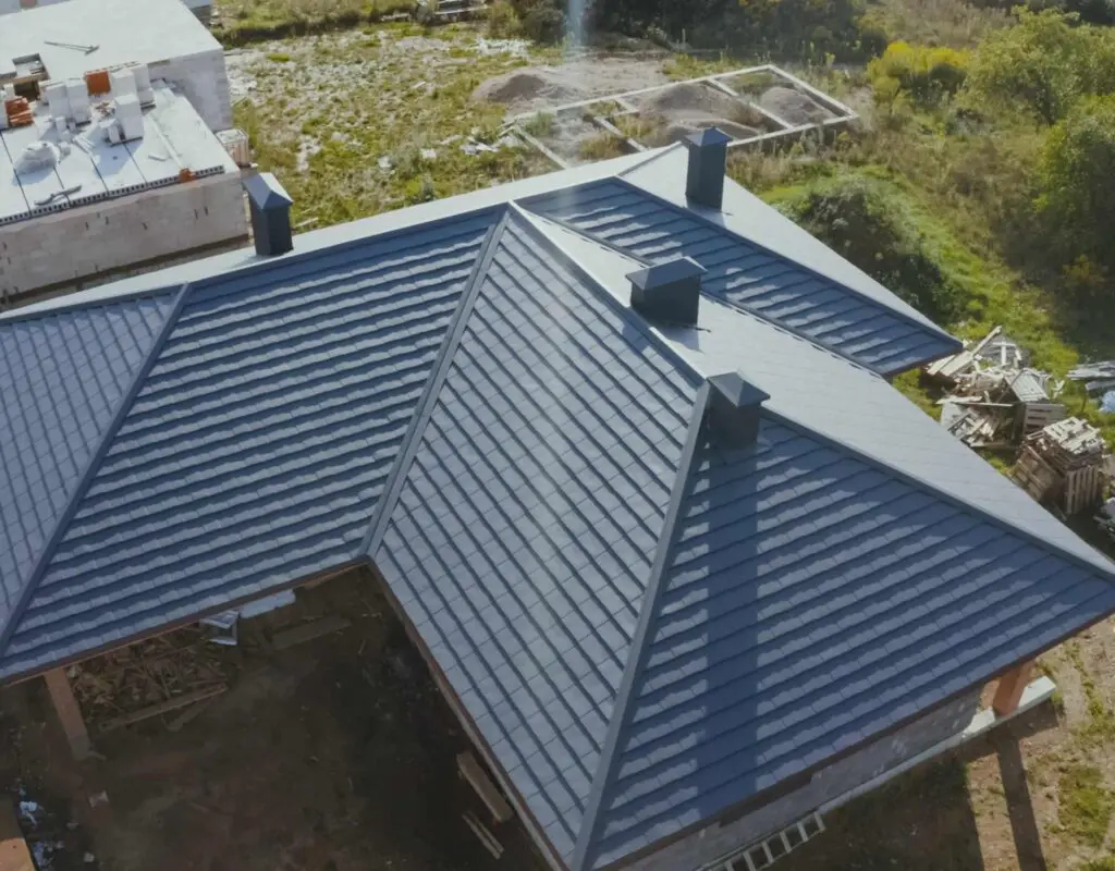 a new metal roof with fastner panels