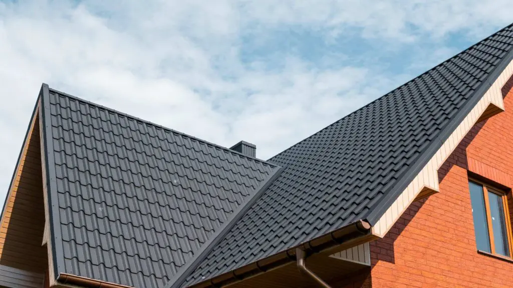 a dark metal roofing new roof