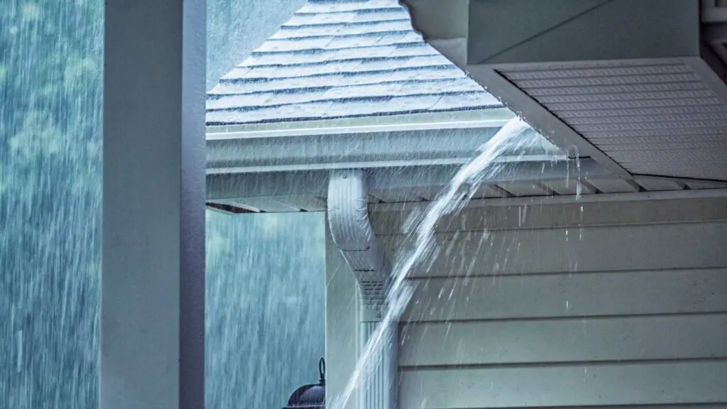 rain falling on a SAH roof