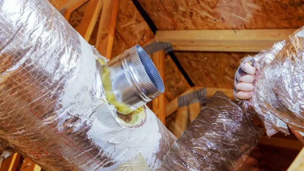 a damper being installed