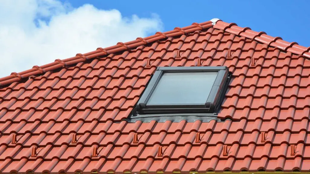 a clay tile roof