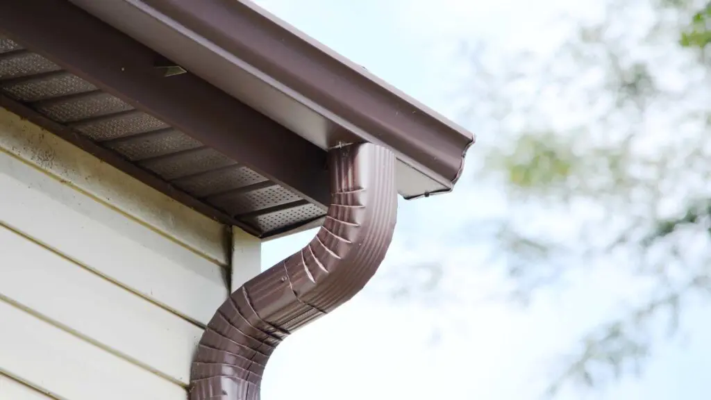 the overhang portion of the roof