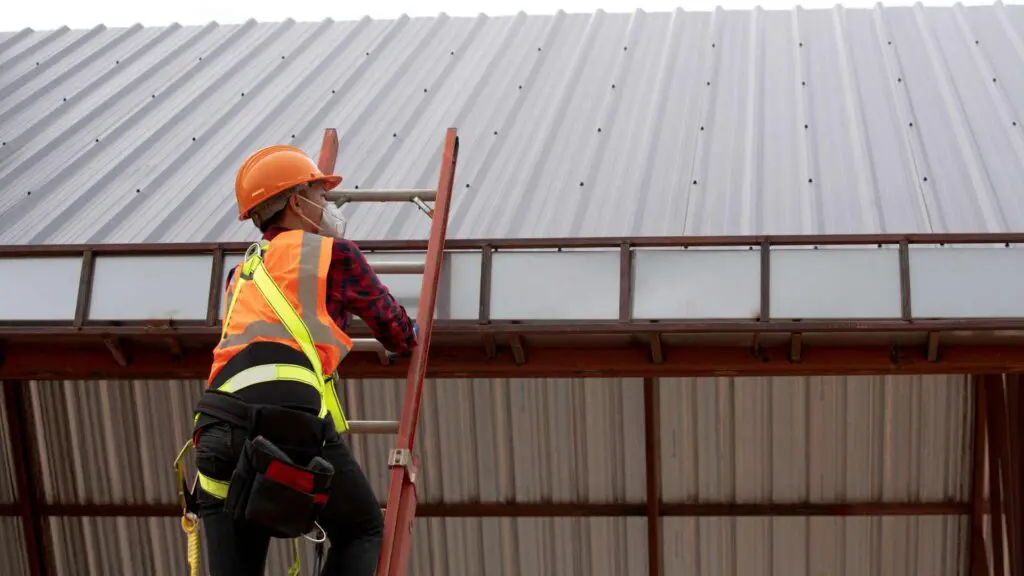 a worker taking proper precautions