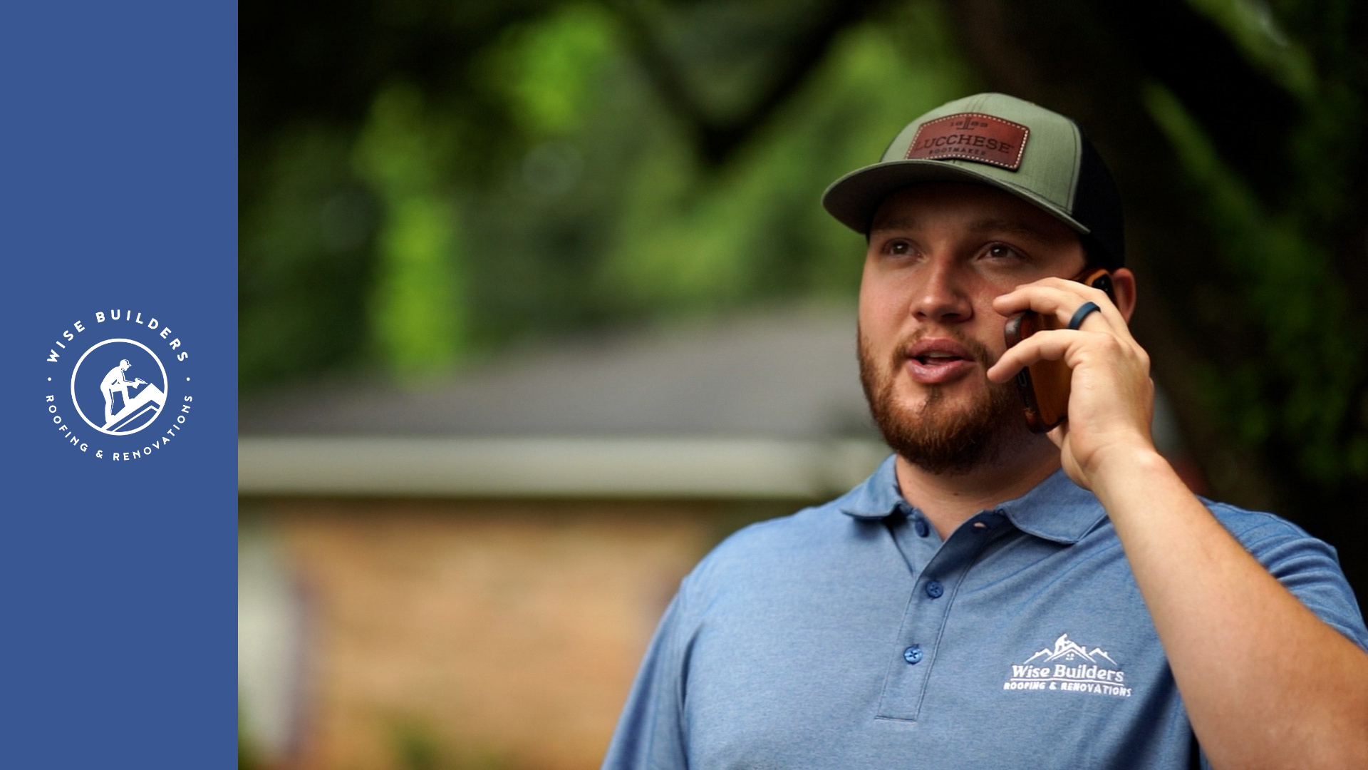 a project manager from wise builders on the phone
