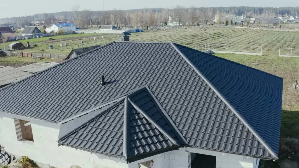 a metal roof with a warranty