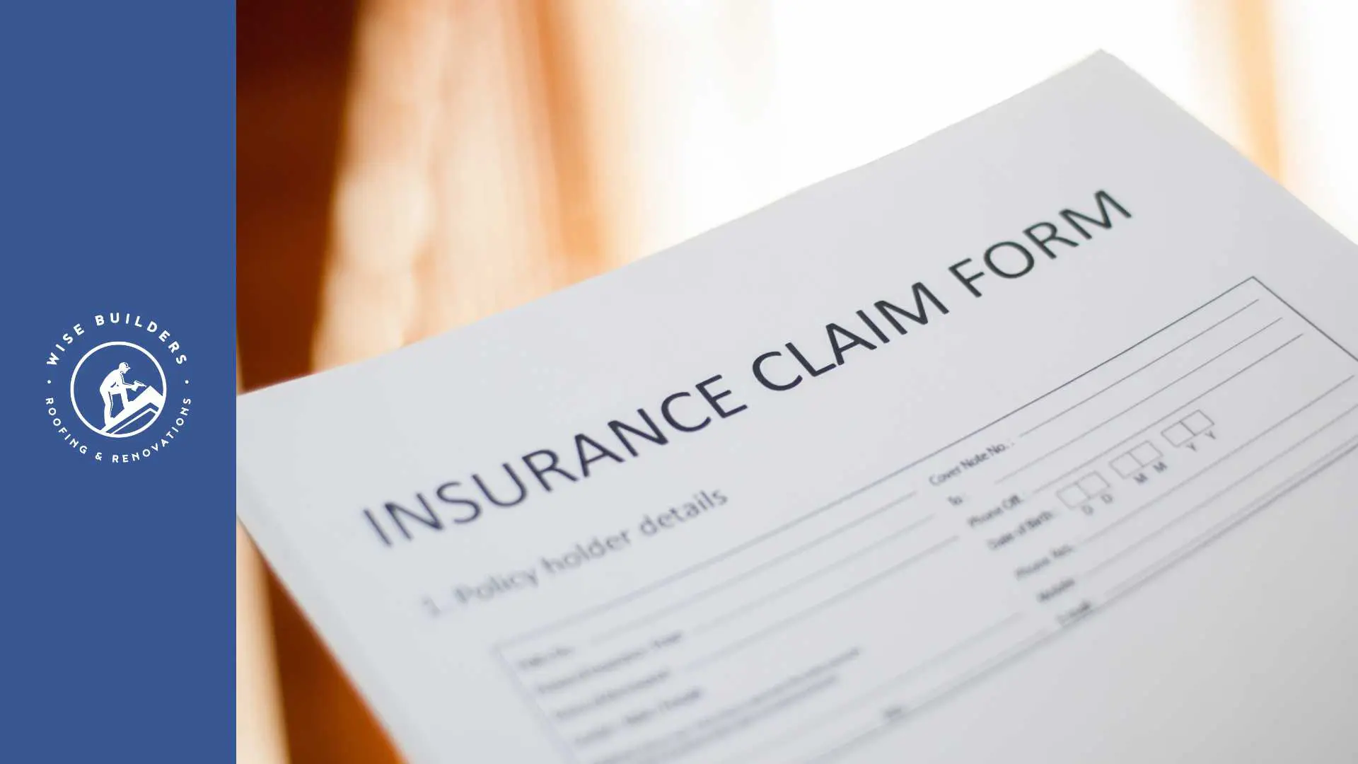 insurance claim form for a roof
