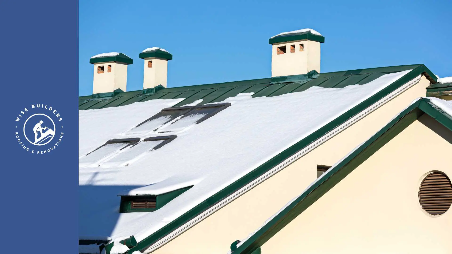 a roof with snow on it