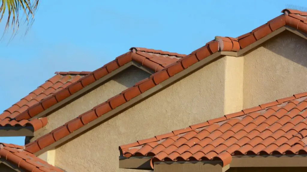 a clay tile roof