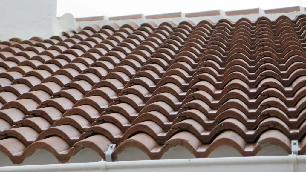 cement tiles on a roof