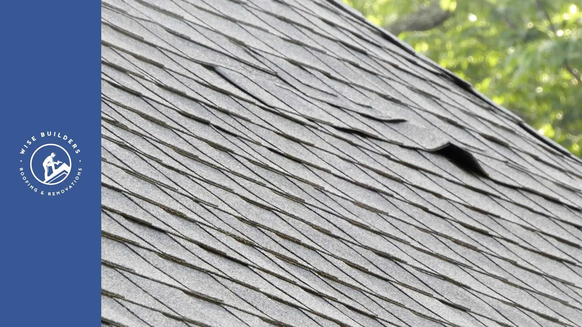 a roof with shingle damage