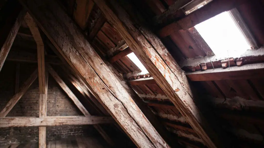 a dirty attic that needs attic cleaning