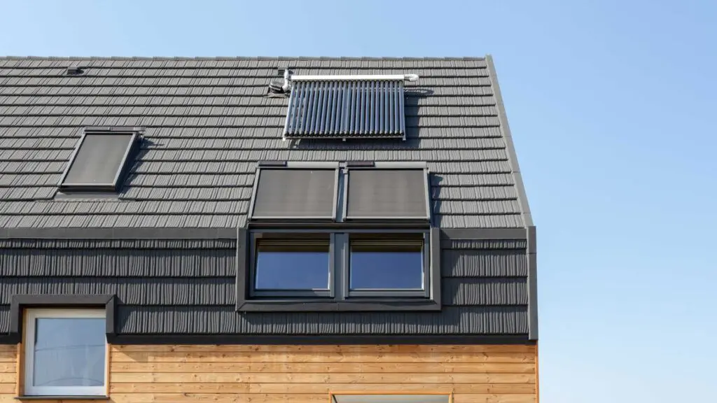 a roof with darker colors