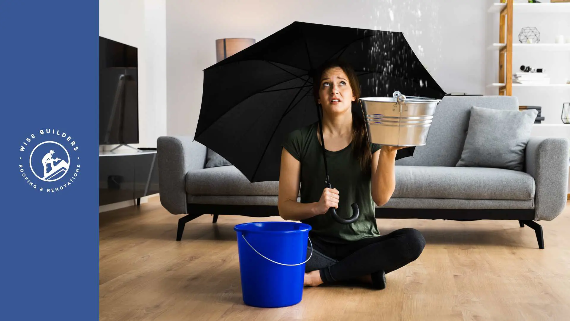 water leaking into a home because of a damged roof