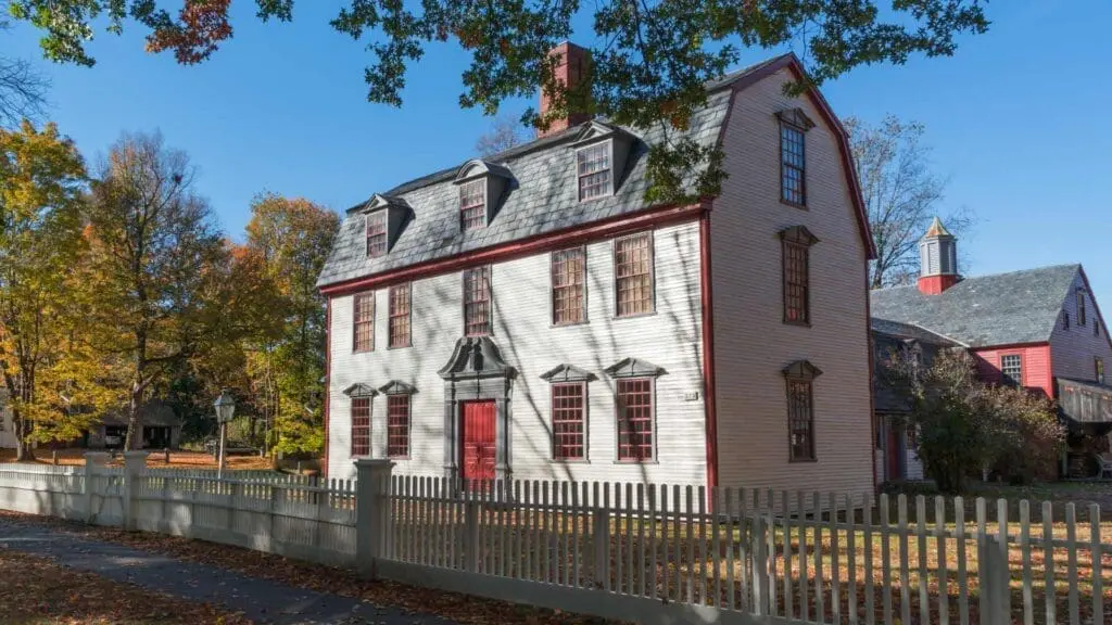a gambrel roof on a residential home