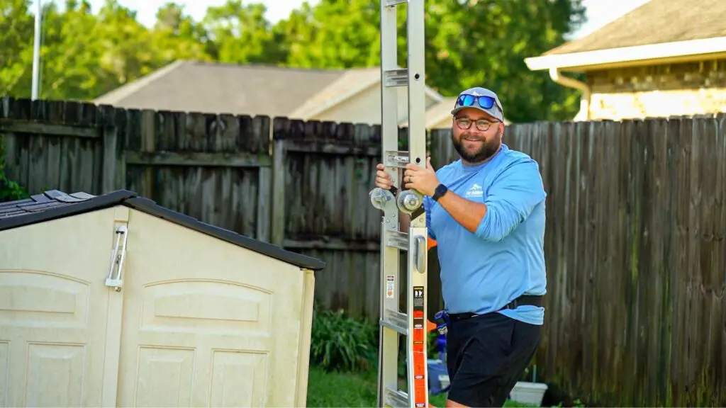 a project manager from wise builders preparing to count the number of roof squares