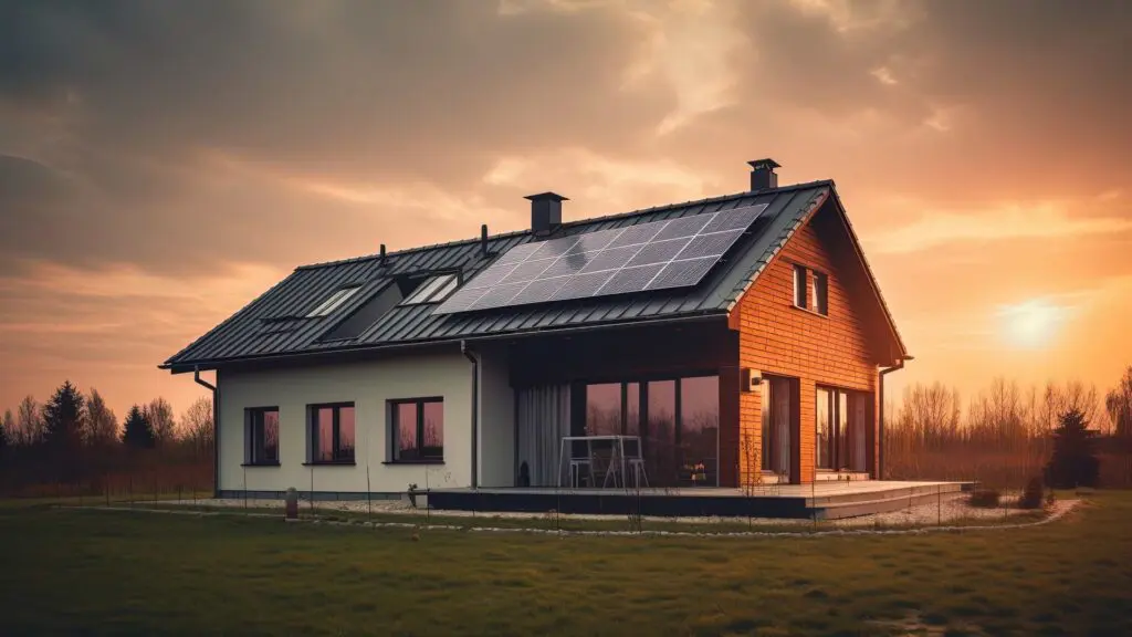 a home with solar panels on it