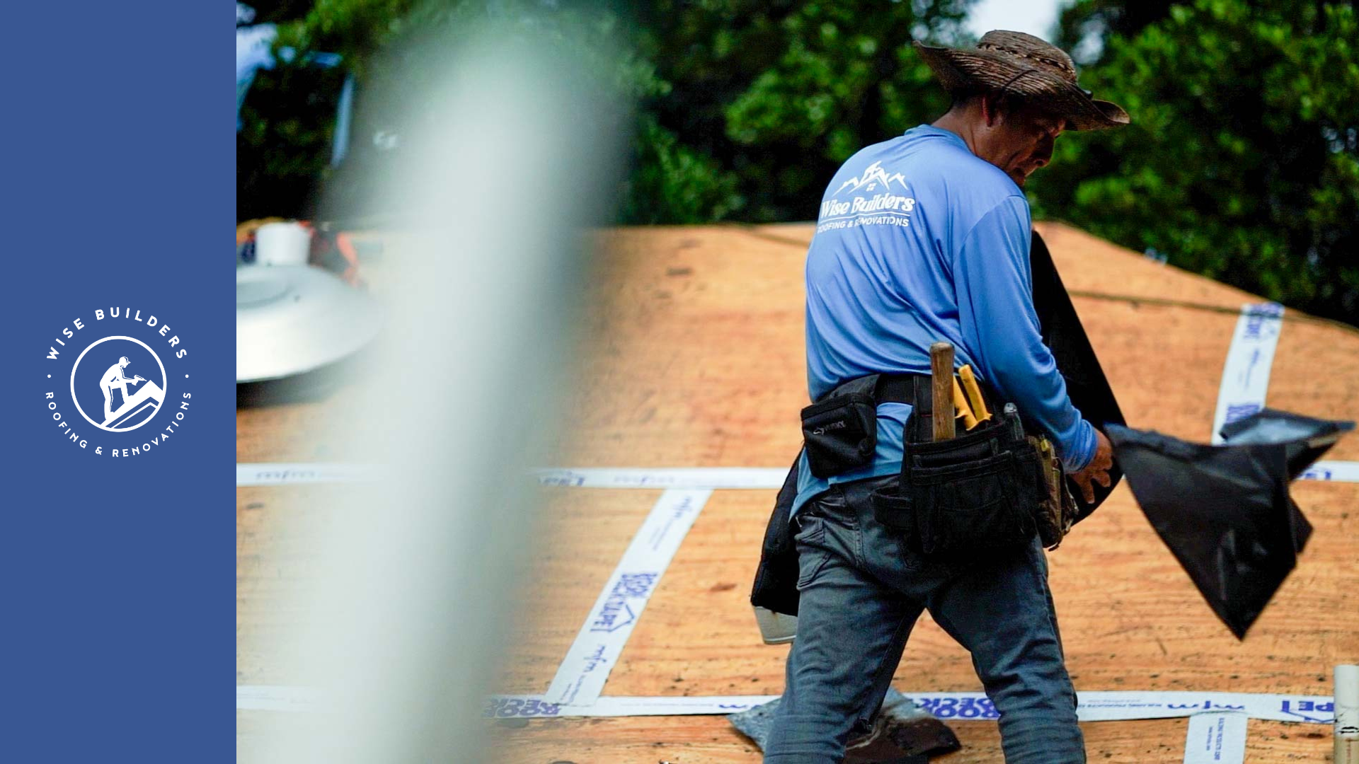 a wise builders roofer installing a new roof in mobile al