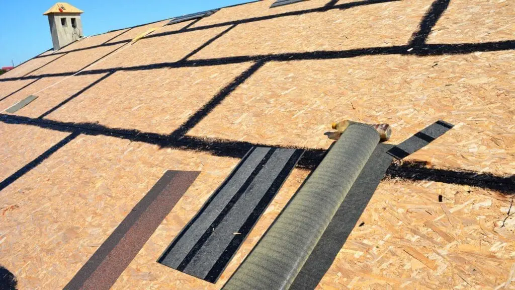 sheet membranes being installed on a rooftop deck