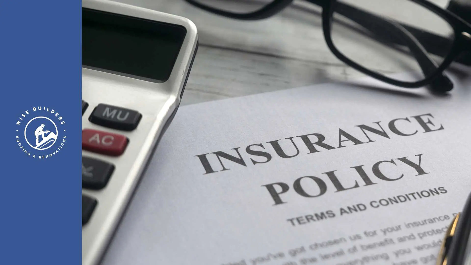 a photo of paper for an insurance policy that covers roof repair