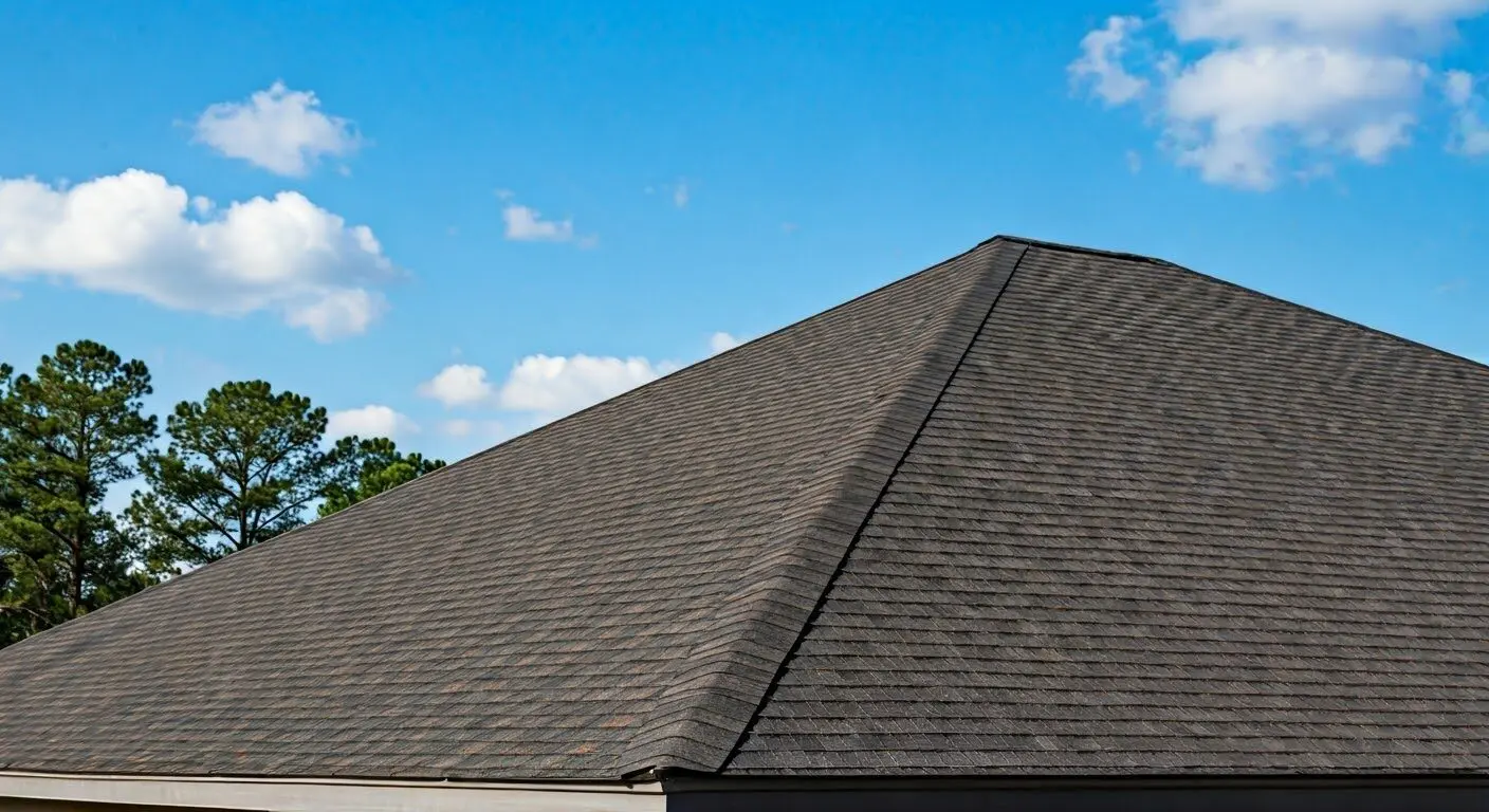 Close-up of fortified roof structure