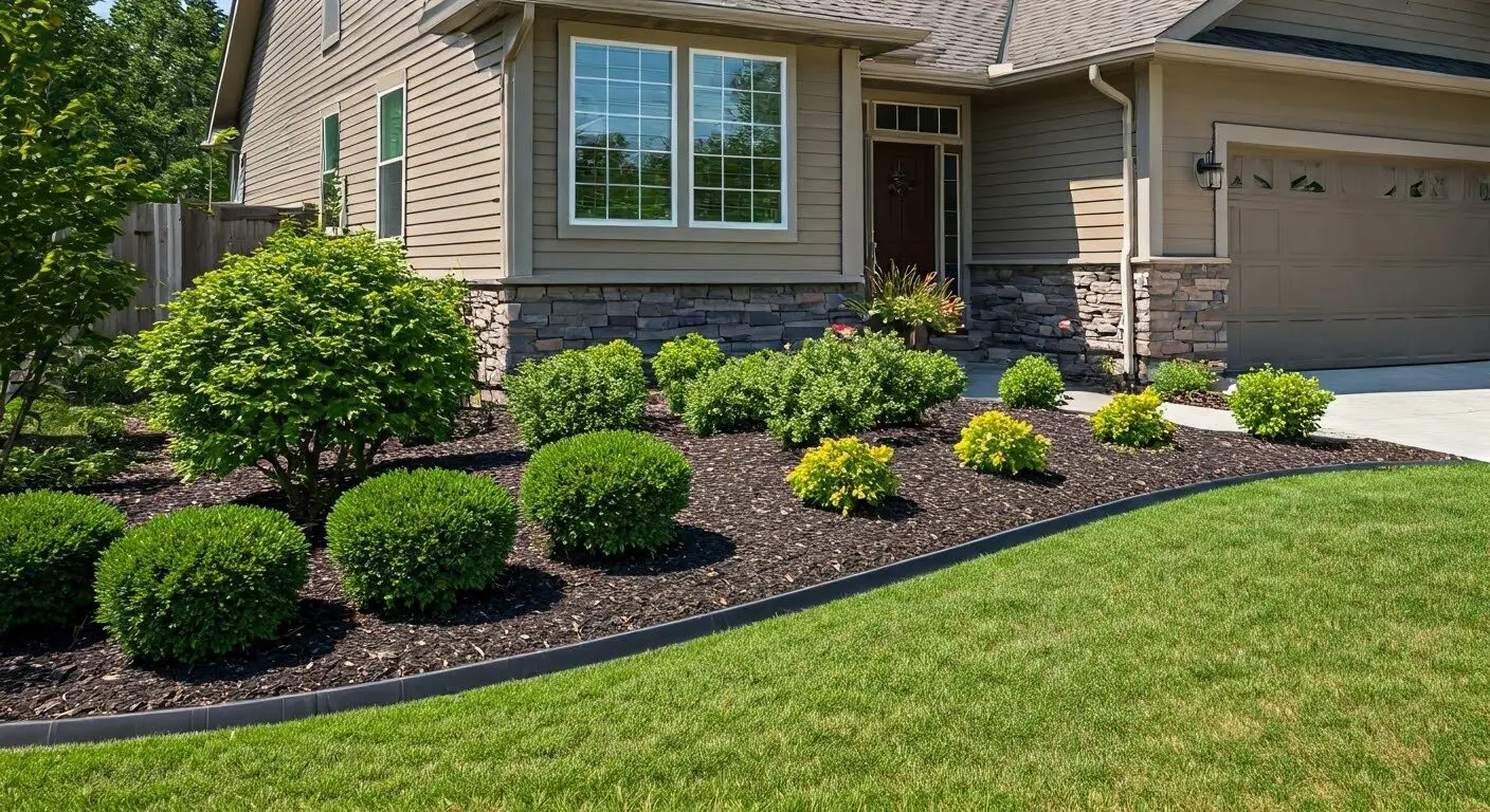 House with installed drip edge