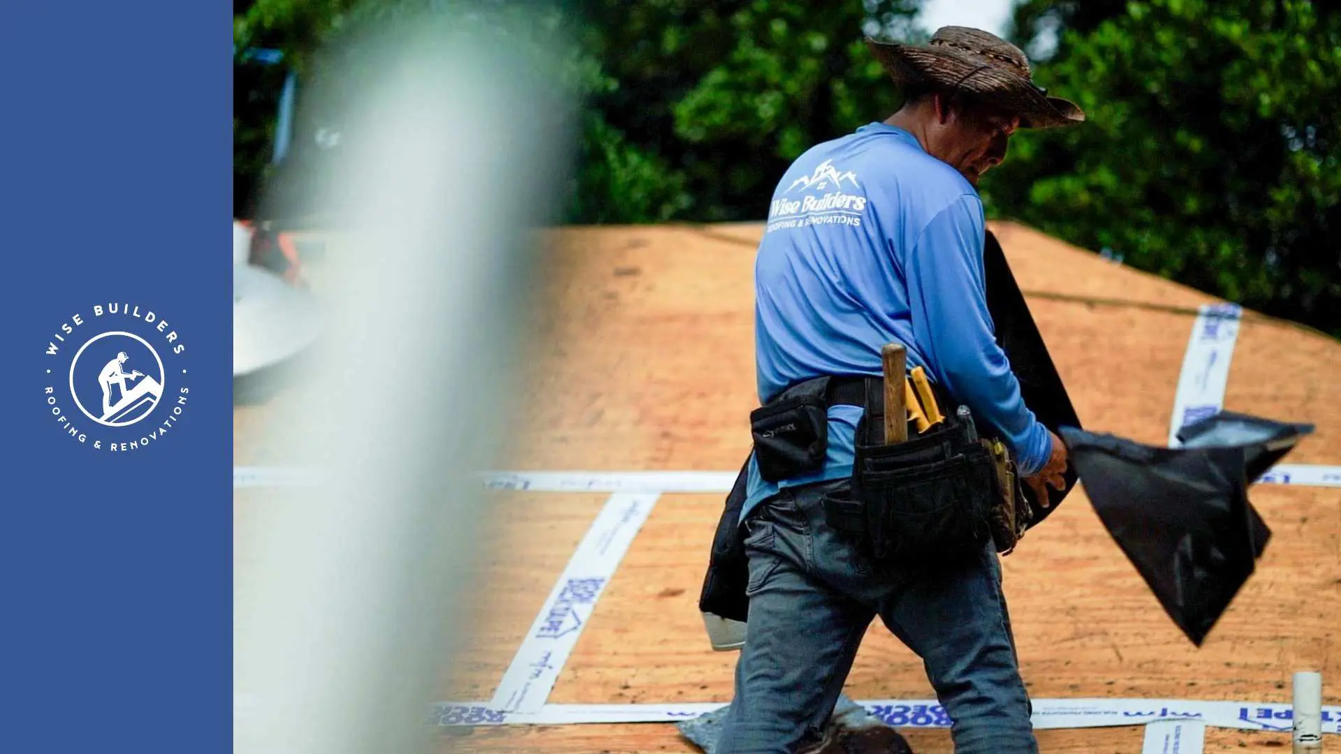 a roofer installing a new roof in mobile al
