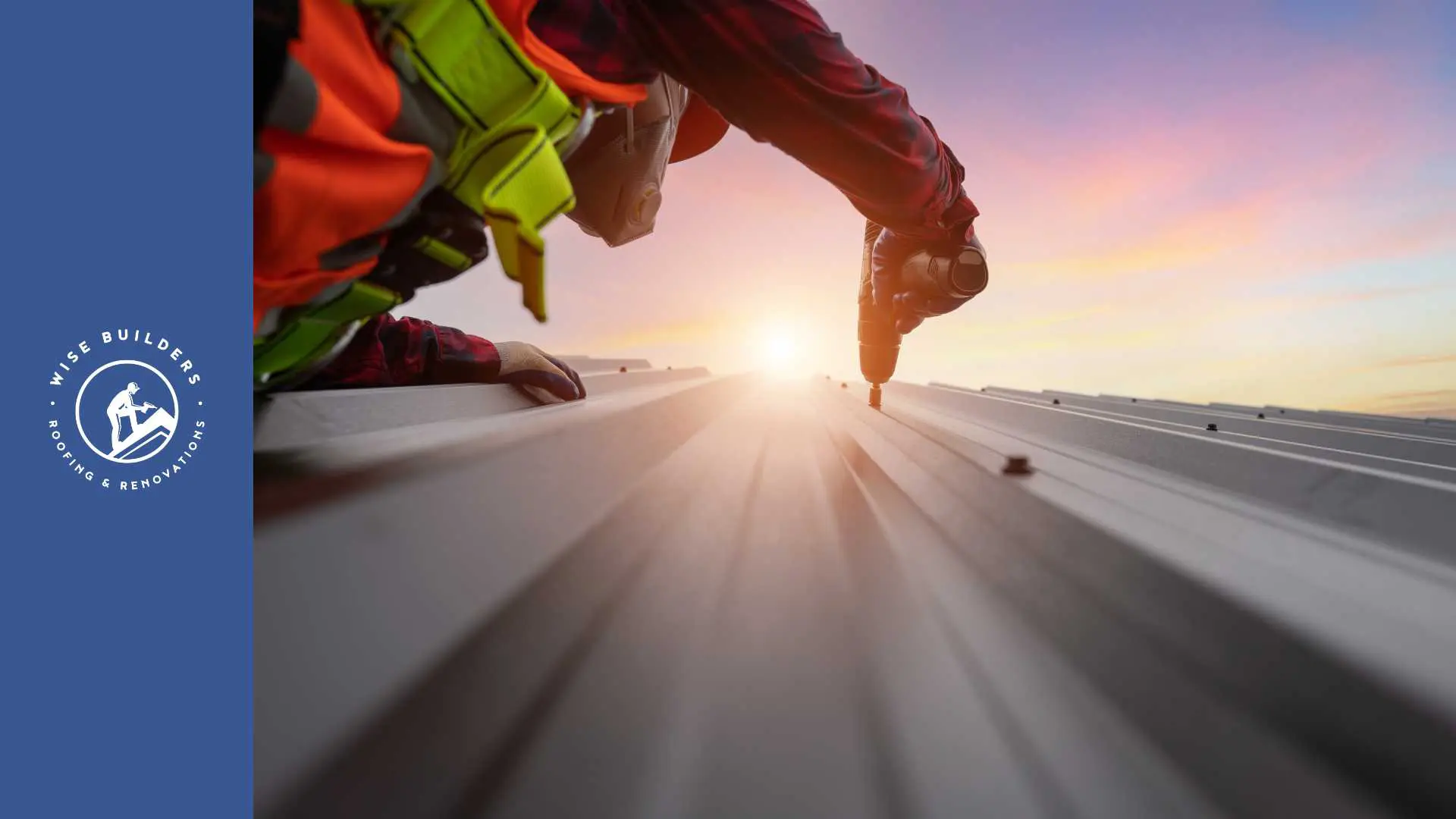 a commercial metal roofing maintenance roofer working on a roof