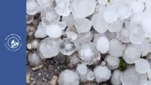 hail stones after a hailstorm