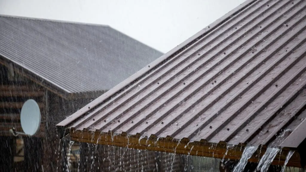 hail storm metal roof