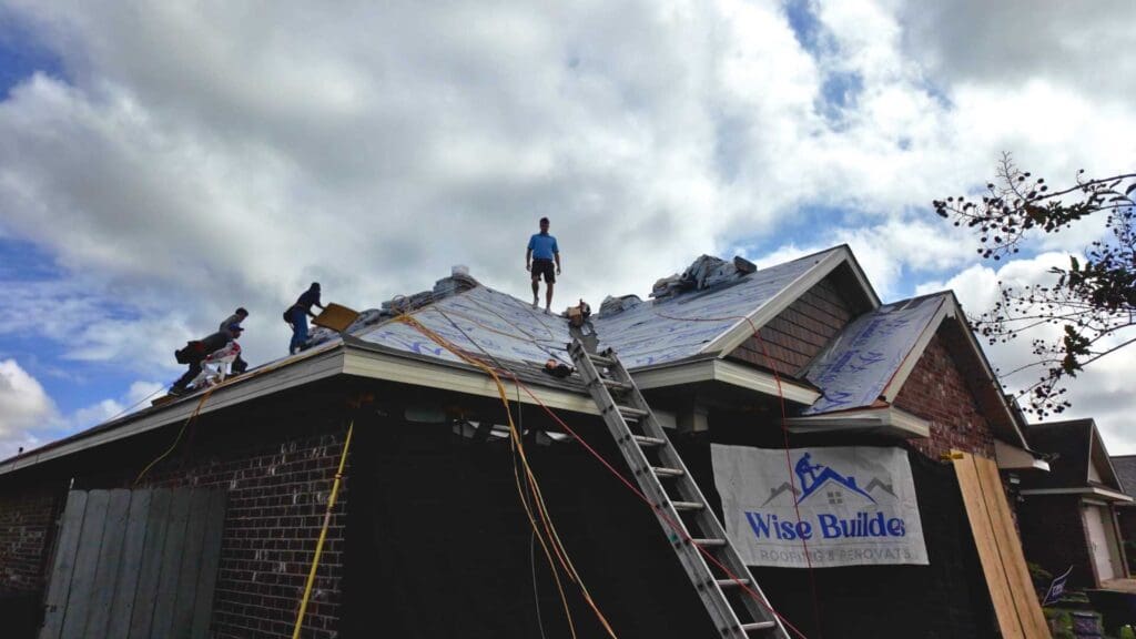 a photo of a new roof installation in mobile alabama
